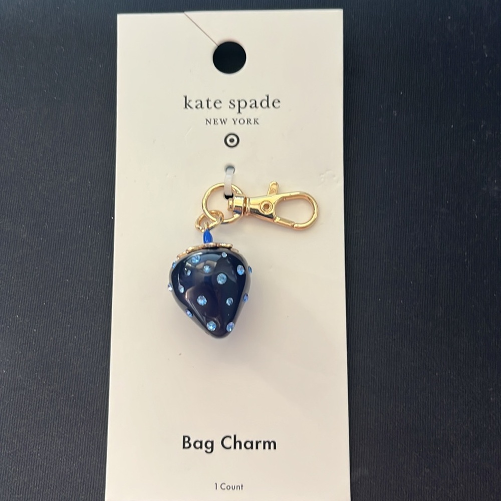 NWT Blue Strawberry Bag Charm Keychain - kate spade new york x Target